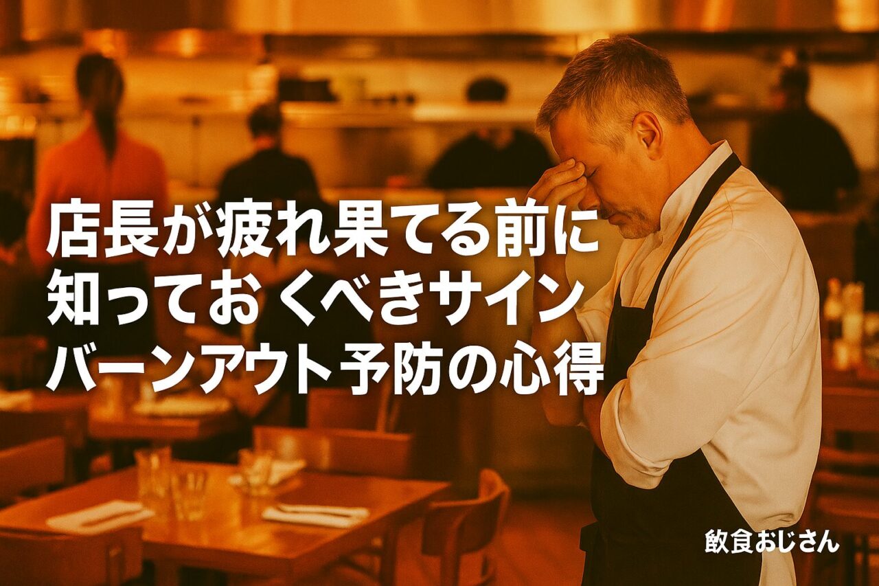 店長が疲れ果てる前に知っておくべきサイン｜バーンアウト予防の心得